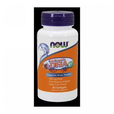 Now Foods Жевательная ДГК (Омега) (для детей) (фруктовый вкус) (60 таб) 30 порций