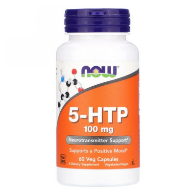 NOW Foods 5-HTP (5-Гидрокситриптофан) 100мг (60 капсул) 60 порций